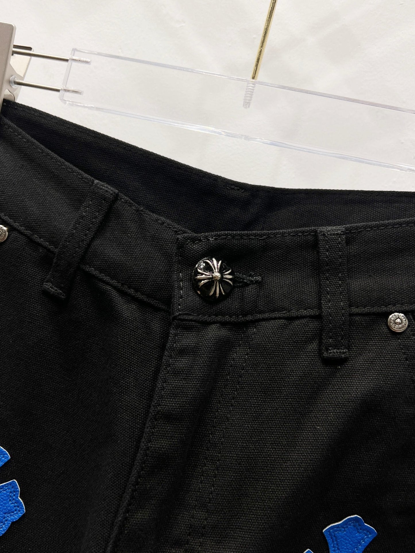 CH Blue & Leopard Patchwork Custom Jeans