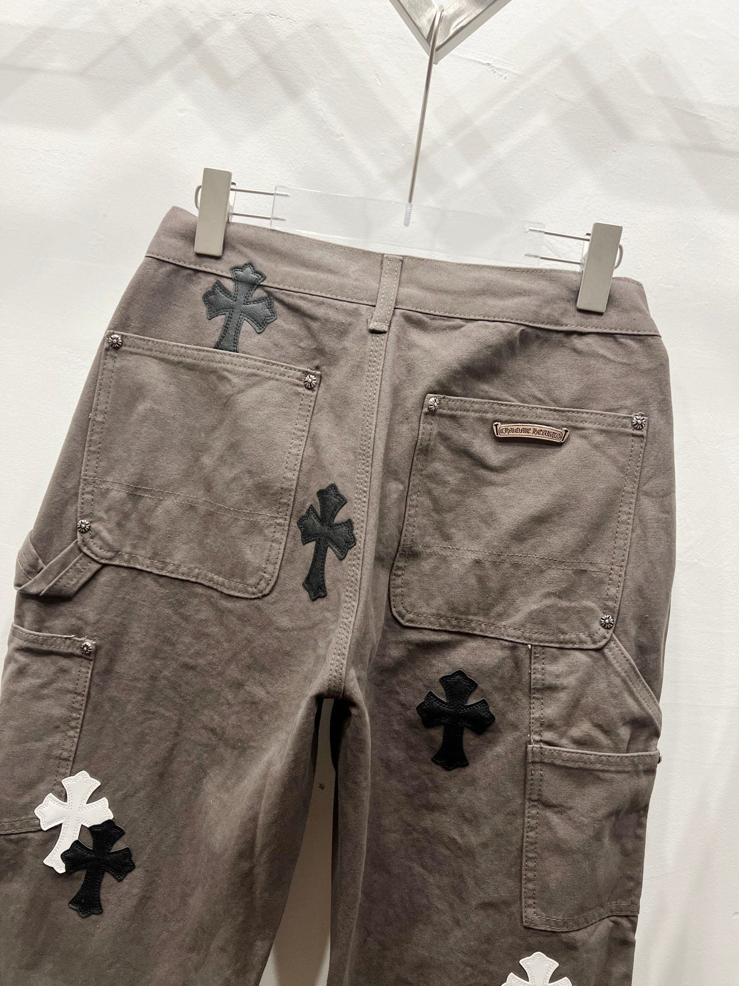 CH Brown & White Patchwork Custom Jeans