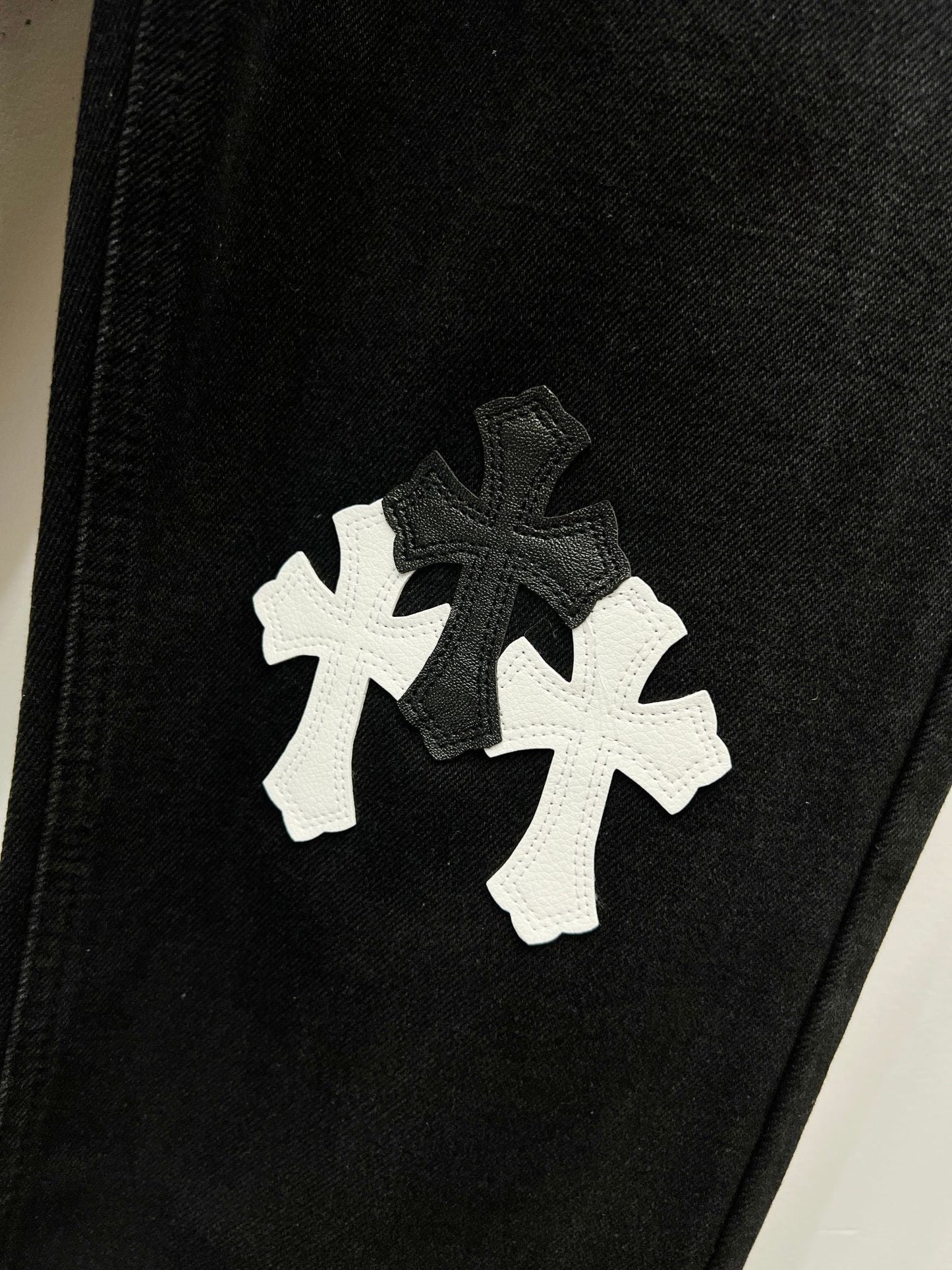 CH Black & White Custom Jeans