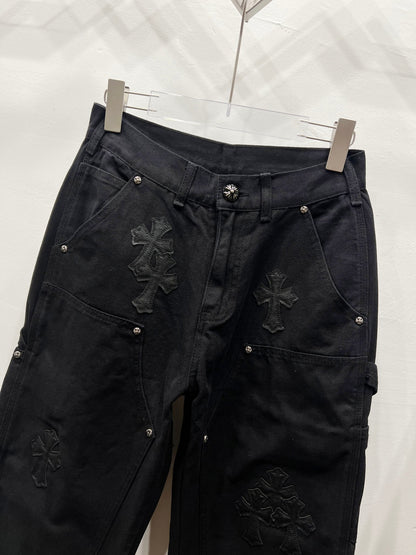 CH Blacked Out Patchwork Custom Jeans