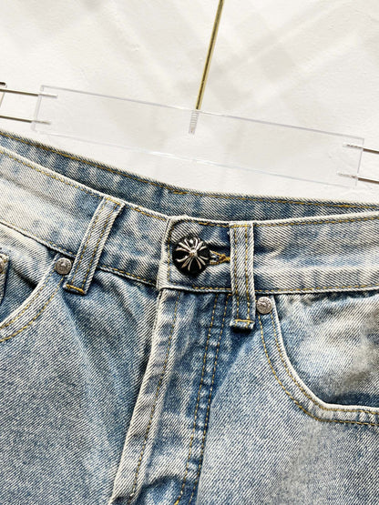 CH Blue & White Patchwork Jeans