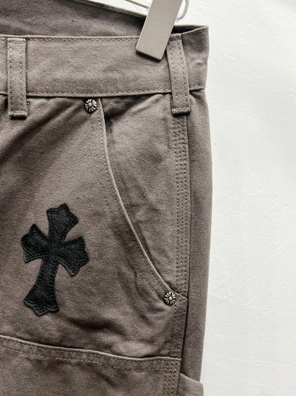 CH Brown & White Patchwork Custom Jeans