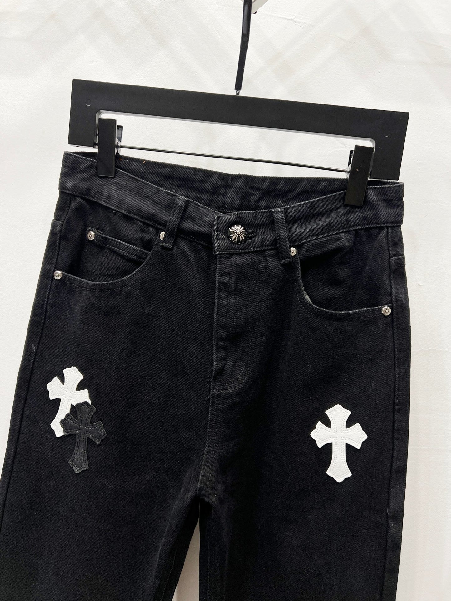 CH Black & White Custom Jeans
