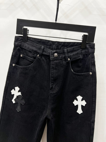 CH Black & White Custom Jeans