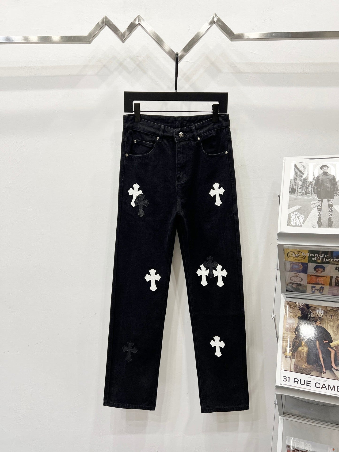 CH Black & White Custom Jeans