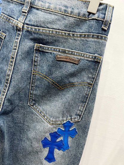 CH Green Graffiti Patchwork Custom Jeans