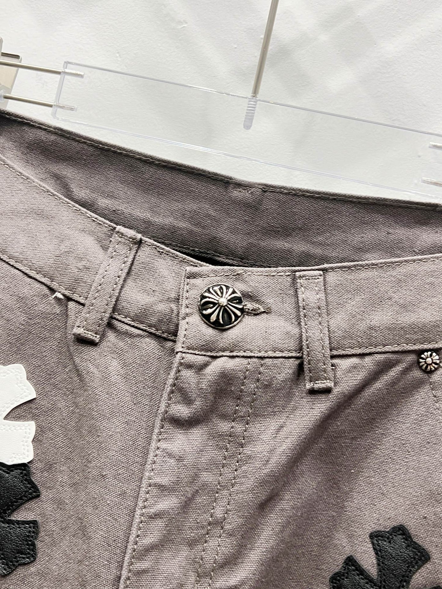 CH Brown & White Patchwork Custom Jeans