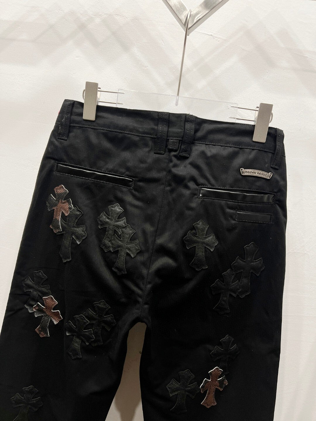 CH Black & Brown Patchwork Custom Jeans