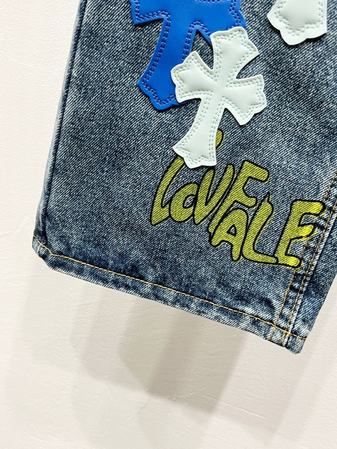 CH Green Graffiti Patchwork Custom Jeans