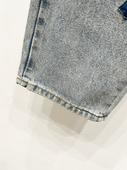 CH Blue & White Patchwork Jeans