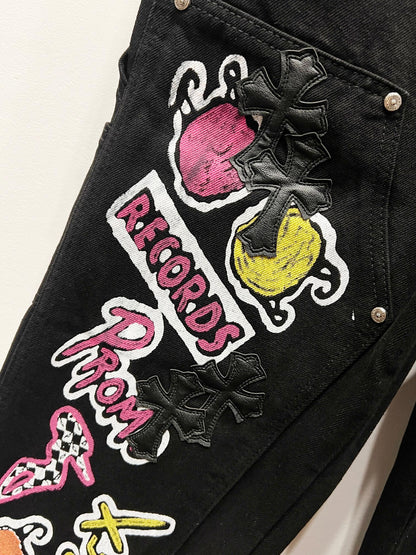 CH Cartoon Patchwork Custom Jeans