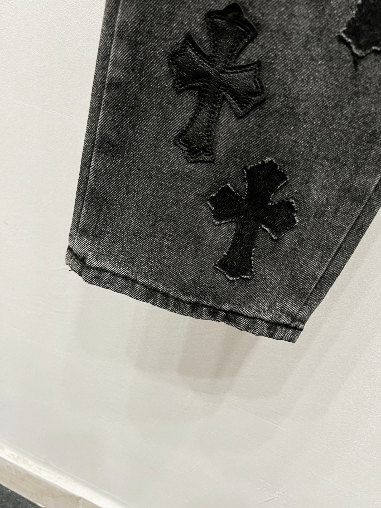 CH Black Patchwork Custom Jeans