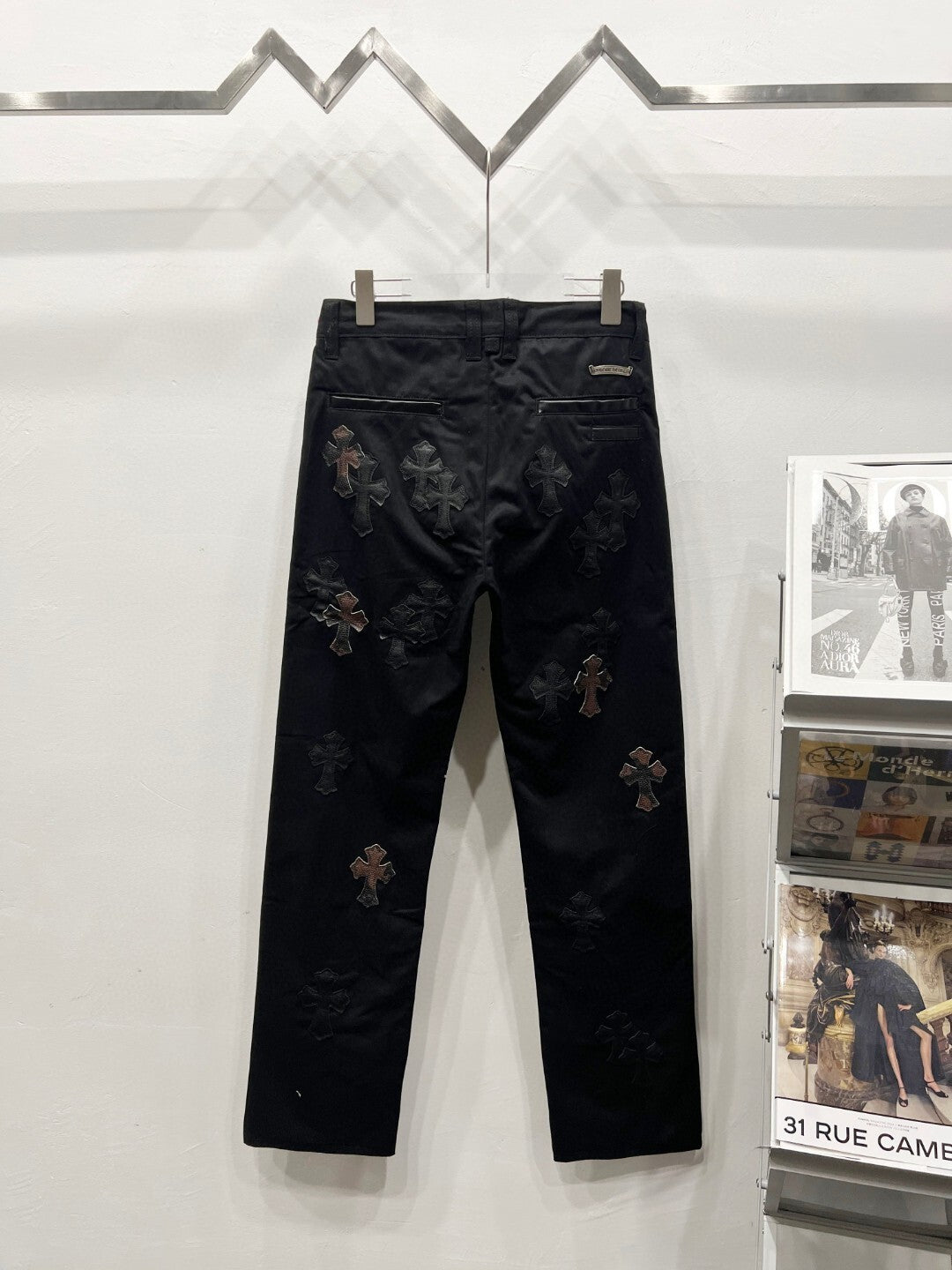 CH Black & Brown Patchwork Custom Jeans