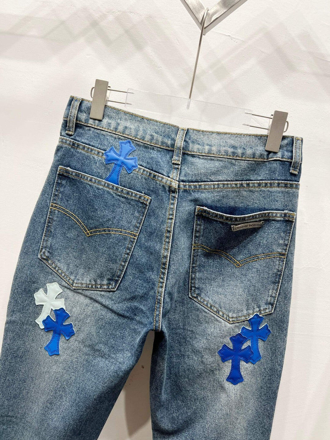 CH Green Graffiti Patchwork Custom Jeans