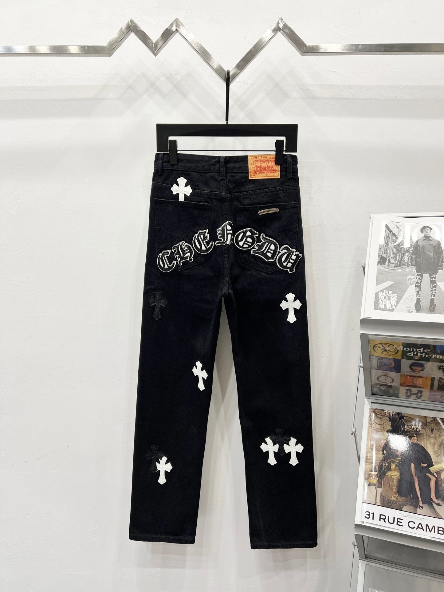 CH Black & White Custom Jeans